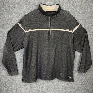 Cabela’s 1/4 Zip Sweater Men 2XL Dark Gray Distressed Fading Long Sleeve
